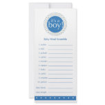 Baby boy Shower Games-blue Full Color Rack Card