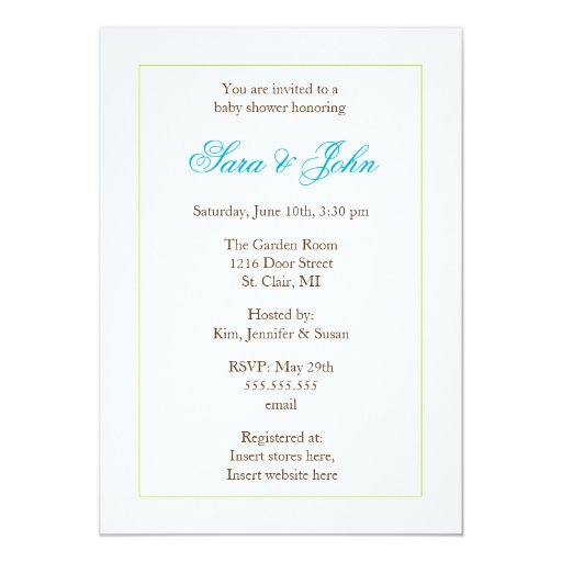 Baby Boy Shower Invitation - Owl Family