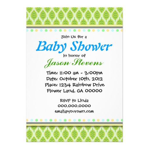 Baby Boy Shower Invitations