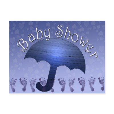 Baby Boy shower invitations Post Card by aslentz