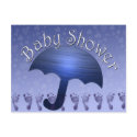 Baby Boy shower invitations postcards