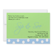 Baby Boy Sip and See Invitations