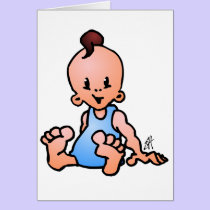 Baby boy sitting cards