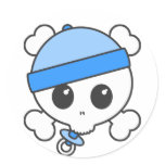 Baby Boy Skully Sticker