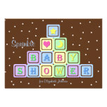 Baby Boy Sprinkle Shower Invitation - Baby Blocks