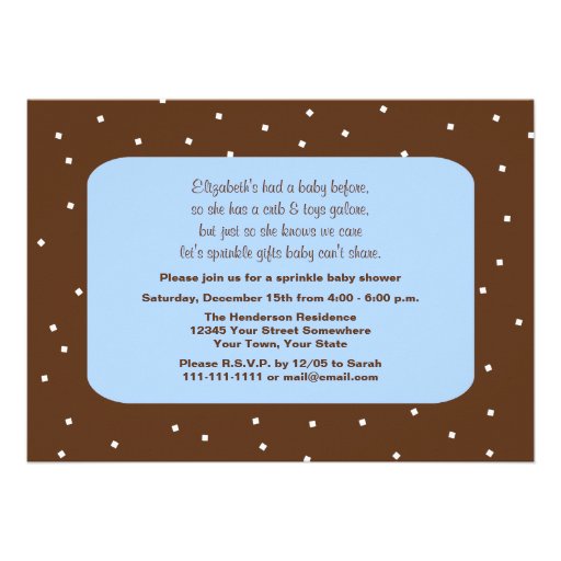 Baby Boy Sprinkle Shower Invitation - Baby Blocks