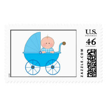 Baby Boy Stroller postage by Maria_K_Bell Baby Boy Stroller postage