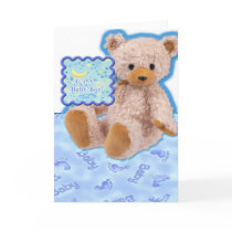 Baby Boy Teddy Bear Card
