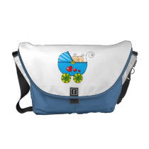 baby boy twins nursery messenger bag