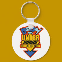 Baby Boy Under Construction Keychain