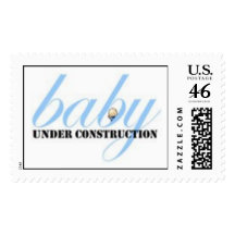 Baby Boy Under Construction Postage