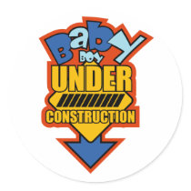 BABY boy UNDER CONSTRUCTION stickers