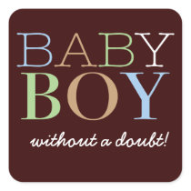 Baby Boy Vote Sticker for Gender Reveal Party