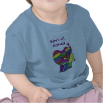 Baby boy's 1st Birthday elephant t-shirt