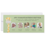 Baby Boy's First Birthday Year Custom Invitations