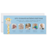 Baby Boy's First Birthday Year Announcements