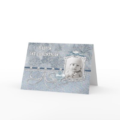 Baby Boys First Christmas Card by bwmedia