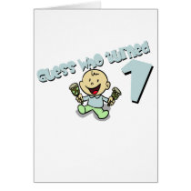 Baby Boys "guess who turned 1" design cards