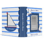 Baby Boys Nautical Sailboats Baby Photo Album Vinyl Binders