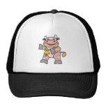 baby brown cow mesh hat