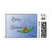 Baby Brown Face Boy Peapod Stamp by PinkFence Baby Brown Face Boy Peapod Stamp