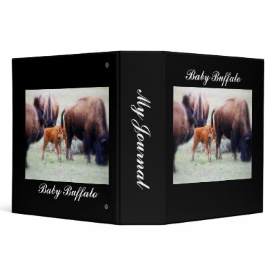 Baby Buffalo - Binder or  3 ring Notebook by Eyeimages