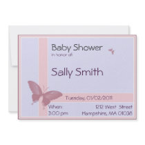 Baby buggy - Baby girl shower invitations