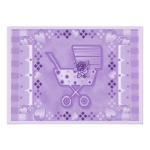 Baby Buggy Baby Shower Invitations template