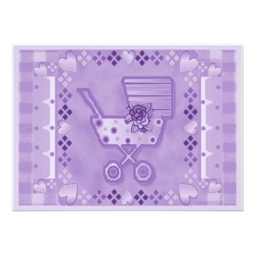 Baby Buggy Baby Shower Invitations template