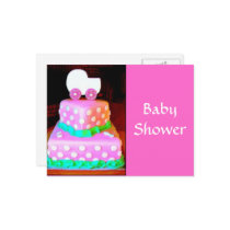Baby Buggy Cake - Girl Postcards