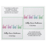 Baby Buggy Candybar Wrappers Personalized Flyer