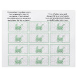 Baby Buggy Candybar Wrappers (Green) Personalized Flyer
