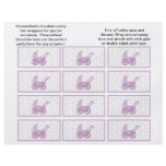 Baby Buggy Candybar Wrappers (Lavendar) Personalized Flyer