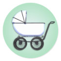 Baby Buggy Green Sticker by mariannegilliand Baby Buggy Green Sticker