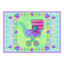 Baby Buggy Invitations template
