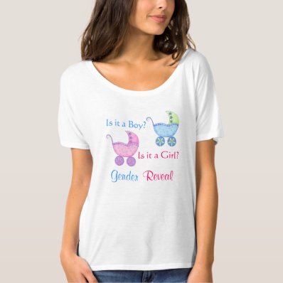 Baby Buggy Pink Blue Gender Reveal Party Mom&#39;s Shirt