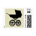 Baby Buggy Postage in Green stamp