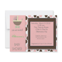 Baby Buggy Shower Inviations Personalized Announcement
