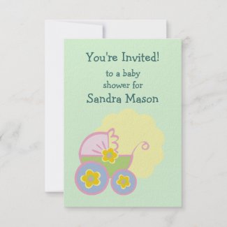 Baby Buggy Shower Invitation