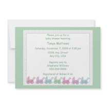 Baby Buggy Shower Invitation (Green)