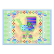 Baby Buggy template cards Personalized Invites