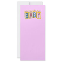 Baby Building Blocks Rack Card rack cards