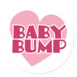 Baby Bump design Round Stickers