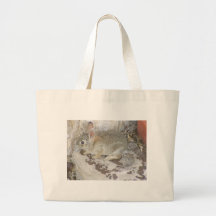 Baby Bunny At Corner Canvas Bag