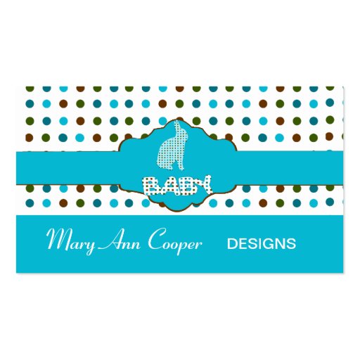 Baby Bunny Blue Business Cards