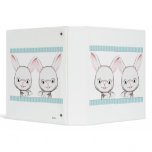 Baby Bunny Twins Blue Binder