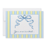Baby Business Blue &amp; Yellow Striped Invitations