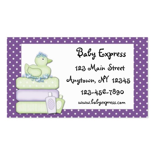 Baby Business Card (front side)