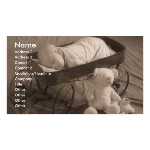 Baby Business or Announcement Business Card Templates (front side)