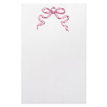 Baby Business Pink Bow Stationery